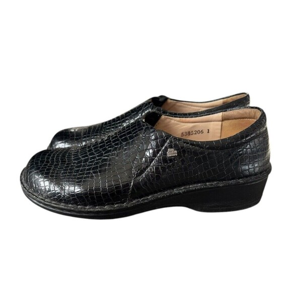 Finn Comfort Black Snakeskin‎ Clogs Size 38 Made In Germany (US 7-7.5) - Picture 3 of 9
